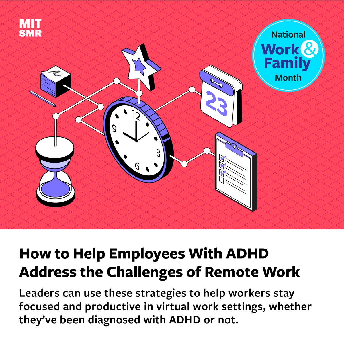mitsmr's tweet photo. October is National Work and Family Month. Here are a few MIT SMR articles to help leaders shape healthier, more balanced work environments. #workandfamilymonth
▶️ https://t.co/pwWCZswScy https://t.co/2aGtMJRTfo