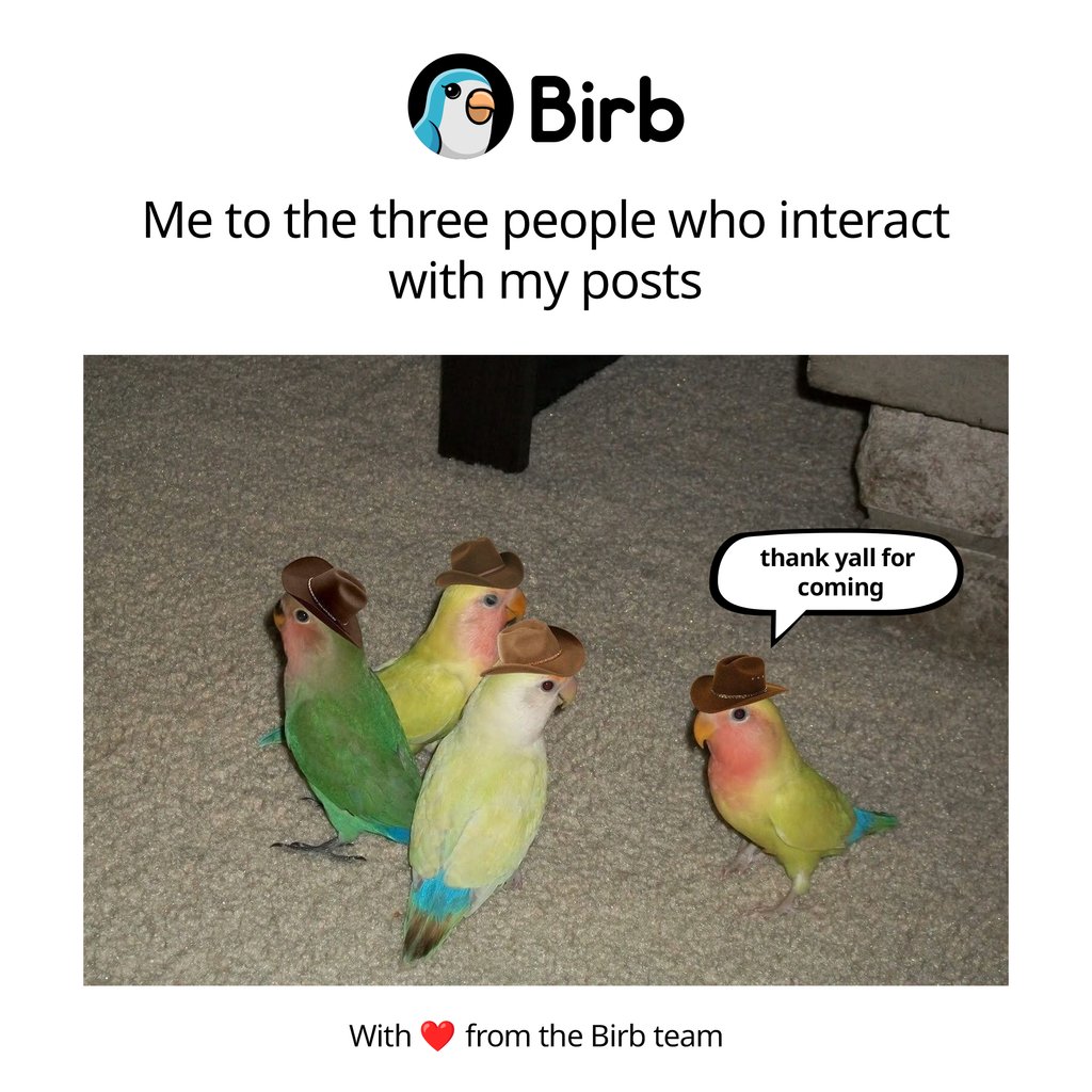Did you know that $BIRB has a strong and supportive community? 💪🦜 Join us and see for yourself! 👉 t.me/BirbDefi

#Birb #Crypto #Binance #CryptoCommunity #NFTCommunity