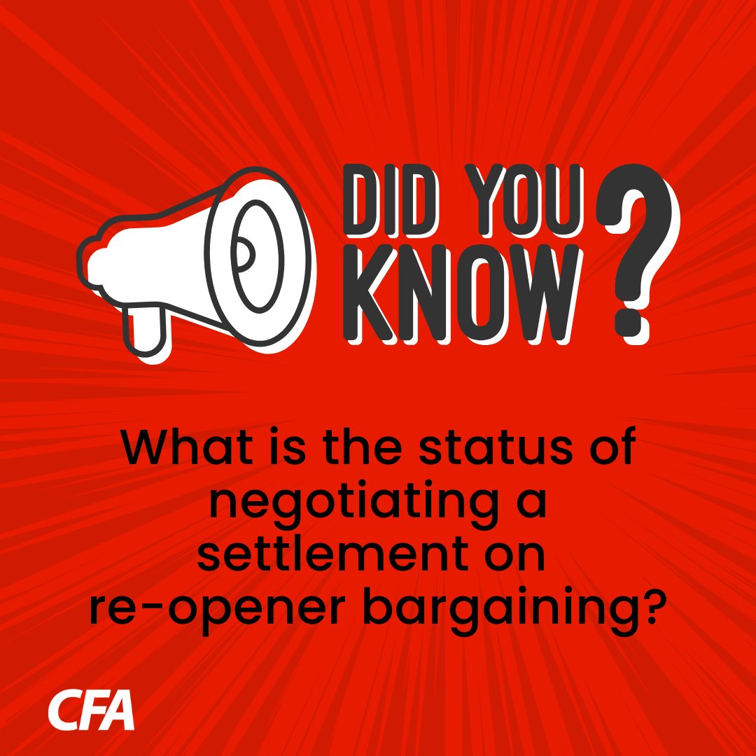 CFA_United's tweet image. Where are we in the re-opener bargaining? CFA is currently in the fact-finding phase of the statutory process. 

Stay informed: calfac.org/strike-authori… #DidYouKnow # #RaiseTheFloor #CFA4Faculty #CFAInBargaining #RespectUsPayUS #DoBetterCSU #Teaching4Justice