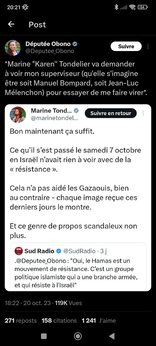 DiminouFromTLS's tweet photo. @francoisedegois @leJDD @Deputee_Obono On en parle de cette dernière sortie d'ailleurs ? #Karen https://t.co/6bQBz4dD2a
