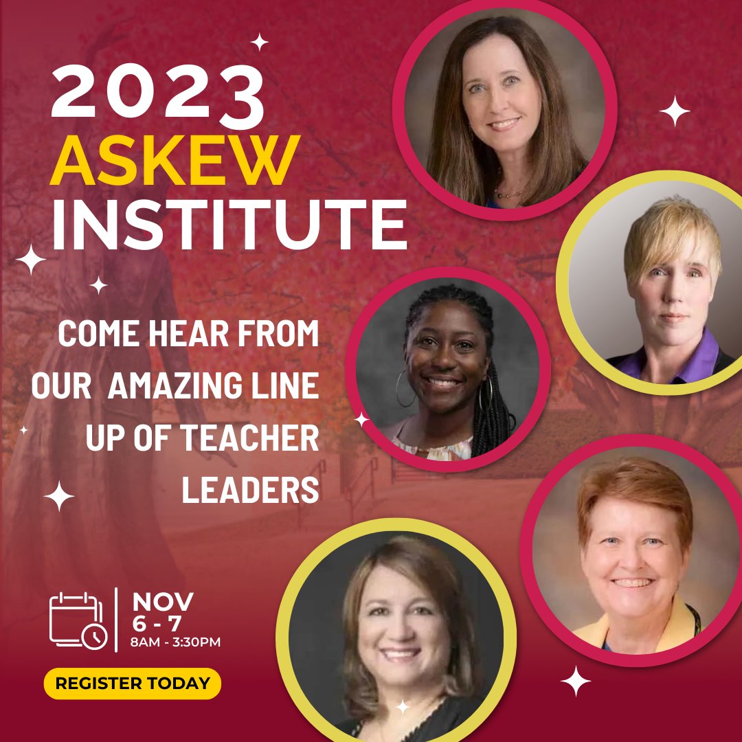 Learn actionable strategies to improve student literacy. Our Askew Institute presenters are ready to share their expertise with you! Sign up today: bit.ly/Askew23 #AskewInstitute #TeacherLeaders