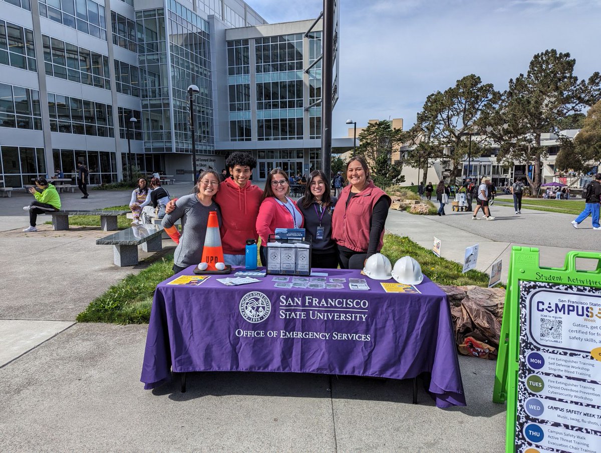 SFStatePD's tweet photo. It was great seeing our SF State community participate in the various sessions and activities this week.
#campussafetyweek #sfstatepd https://t.co/NqAsJeAC8j