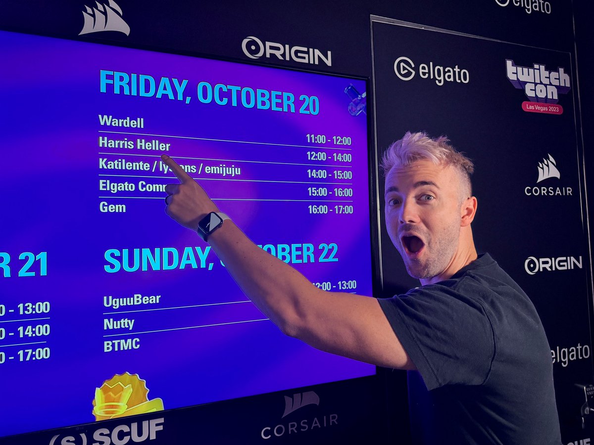 Hey. Dat me. Come see me at the @elgato booth for the Meet and maybe we’ll also Greet.