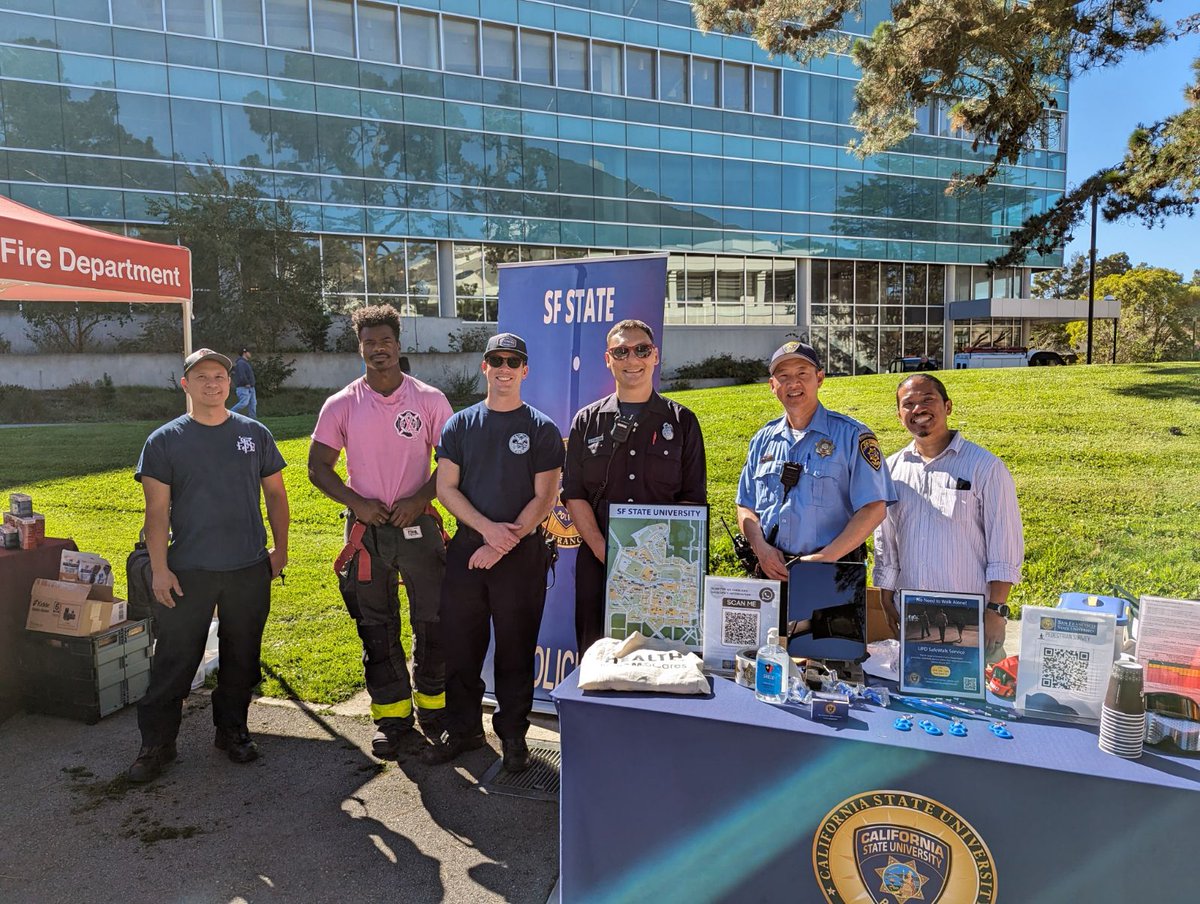 SFStatePD's tweet photo. It was great seeing our SF State community participate in the various sessions and activities this week.
#campussafetyweek #sfstatepd https://t.co/NqAsJeAC8j