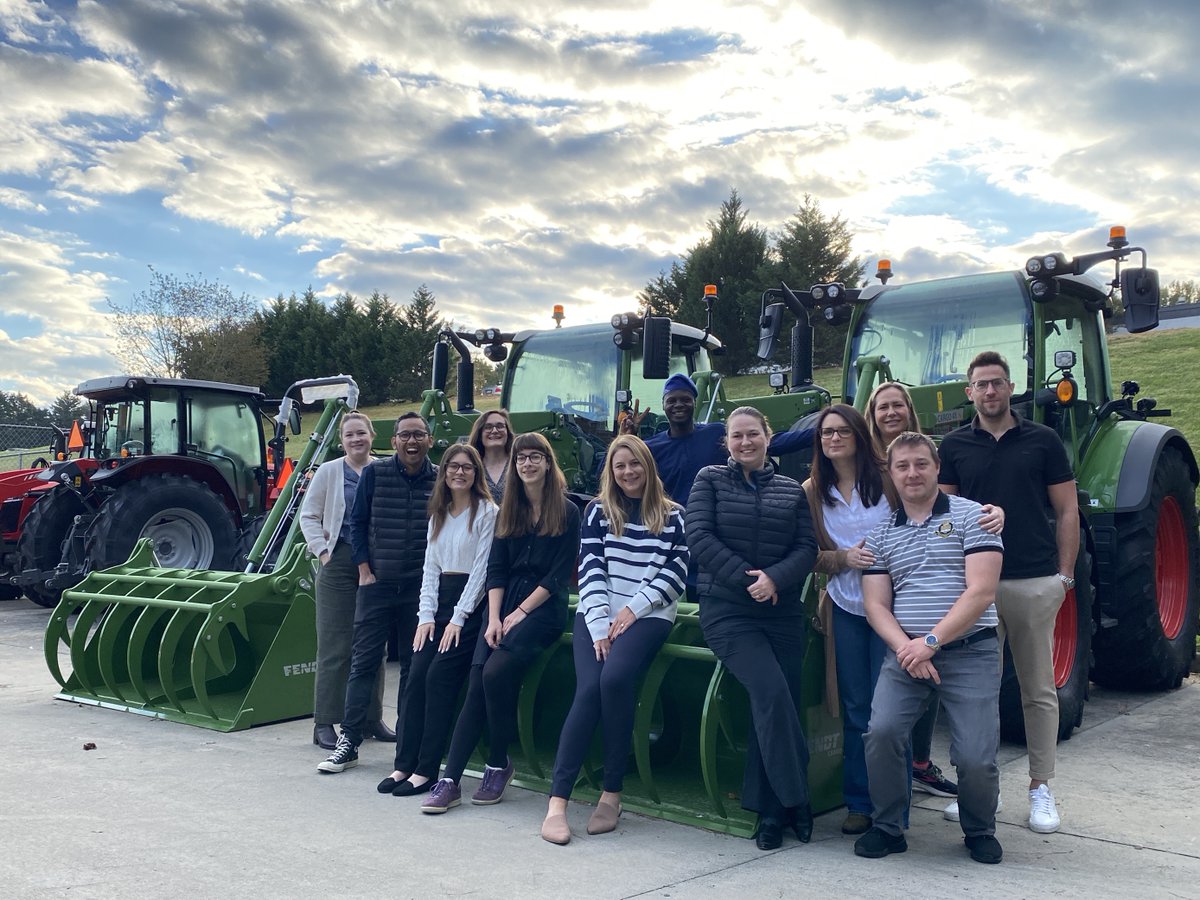 JohnAgboola_'s tweet photo. 🚜#Fendt-tastic Friday at the @AGCOcorp HQ 🇺🇸🚜

What a background! Surrounded by the @Fendt_NA @MF_EAME tractors, a picture is inevitable and, yes, with the incredible team who are part of the core purpose of helping farmers sustainably feed our world.

#WeAreAGCO https://t.co/2fQl4icUiT