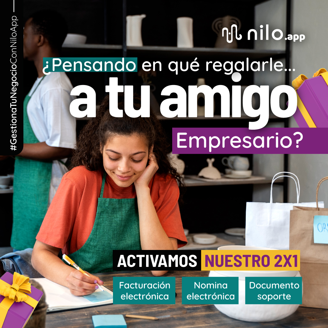 niloapp's tweet photo. Ahora puedes sorprender a tu amigo empresario con un regalo útil para su negocio mientras tú también disfrutas de él. En Nilo App te ofrecemos acompañamiento personalizado para que inicies con tu facturación electrónica sin trabas y mucho más.
.
Ingresa a https://t.co/xpGU4YZk7a https://t.co/CnaPrlKdX9