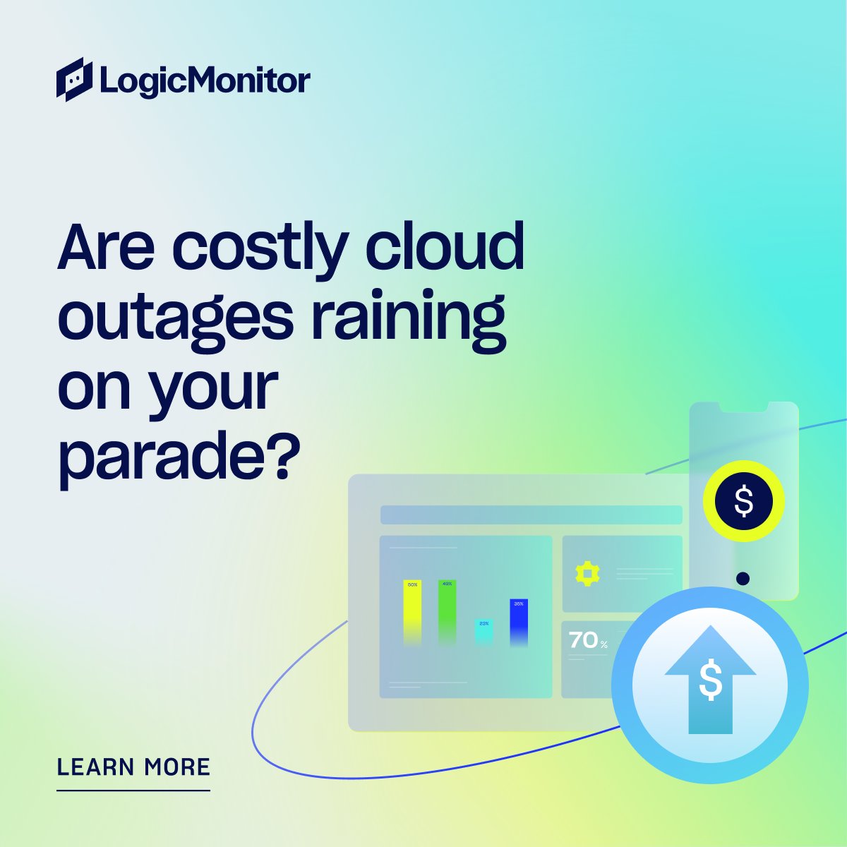 LogicMonitor's tweet image. Prevent #outages, see #utilization, spot #overages, save time and money, and confidently #migrate to the cloud. Learn how @LogicMonitor can help.

bit.ly/3MNiiD9