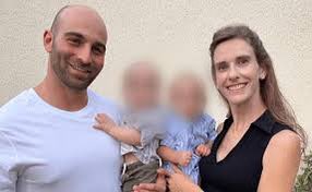 Itay and Hadar Berdichevsky’s 10-month-old twins lay next to their parents bodies for roughly 12 hours. 

The couple was murdered while trying to protect their baby boys from Palestinian Hamas terrorists who broke  into their home in Kibbutz Kfar Aza. 

A neighbor heard the