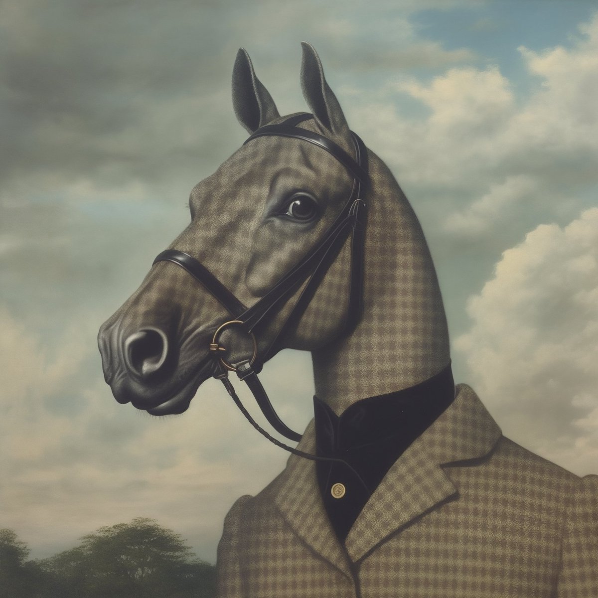 Lizard faced equestrian