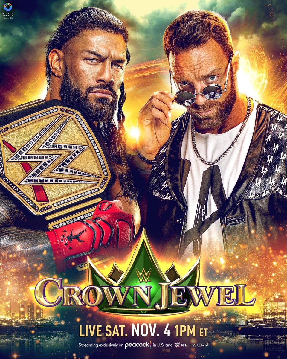 WWERomanReigns's tweet photo. Now you can actually call yourself a “megastar”.  #WWECrownJewel #TribalChief https://t.co/FV3qXqAyf1