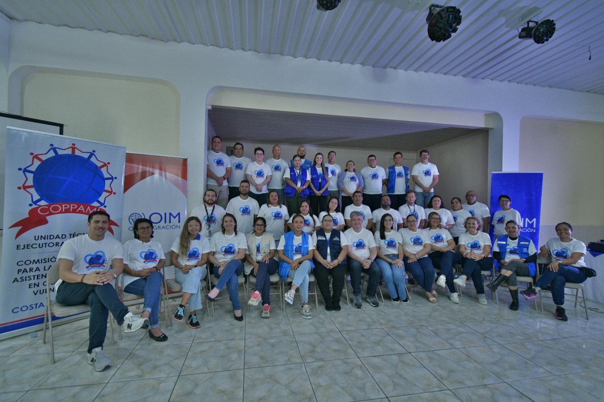 oimpanama's tweet photo. Participamos en el Taller Binacional de fortalecimiento de capacidades gubernamentales en la protección de personas migrantes en tránsito en frontera 🇵🇦-🇨🇷 en el marco de la Comisión Permanente para la Protección y Asistencia a Migrantes en Condición de Vulnerabilidad #COPPAMI
➕ https://t.co/jHBNwvYMuF