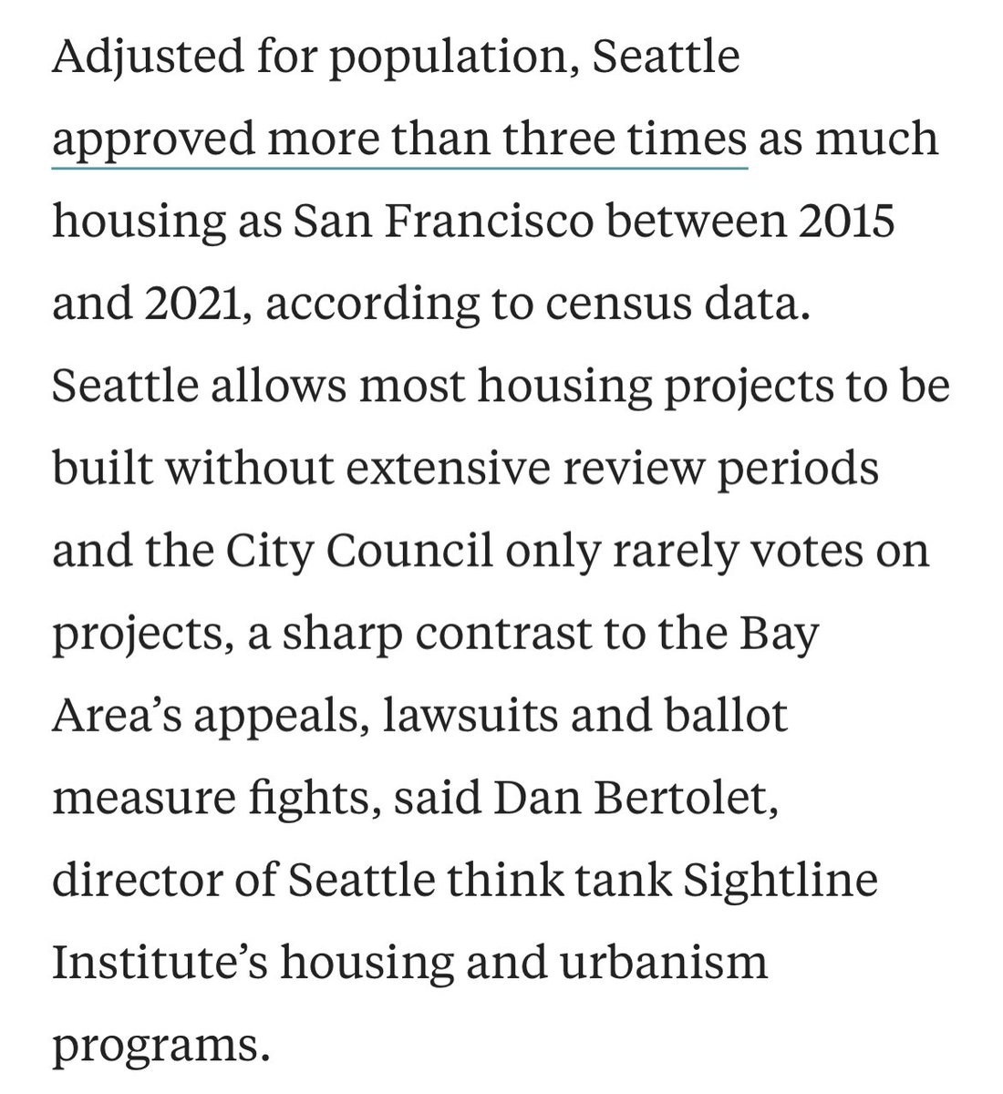 The difference between Seattle and San Francisco in a nutshell: