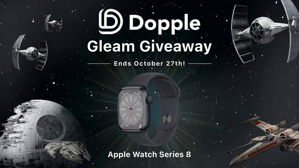 DoppleAi's tweet photo. 🚀🎉 Big news from the Dopple team! We're launching our next Gleam Giveaway! 🎁 Want to snag an Apple Watch Series 8 or one of 9 $20 PayPal gift cards? 🍏⌚💸 Let's get this party started! #DoppleGiveaway #FollowToWin https://t.co/3HwWwTT4LW https://t.co/kQrFxPiePg