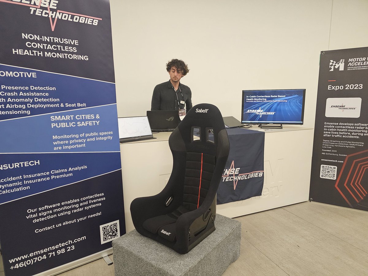 Yesterday was a great day as we attended #MVA2023 and presented our in cabin health monitoring using radars implemented in car seats as part of the <a href="/PlugandPlayTC/">Plug and Play Tech Center</a> Motor Valley Accelerator portfolio companies!
#radar #safety #startups
