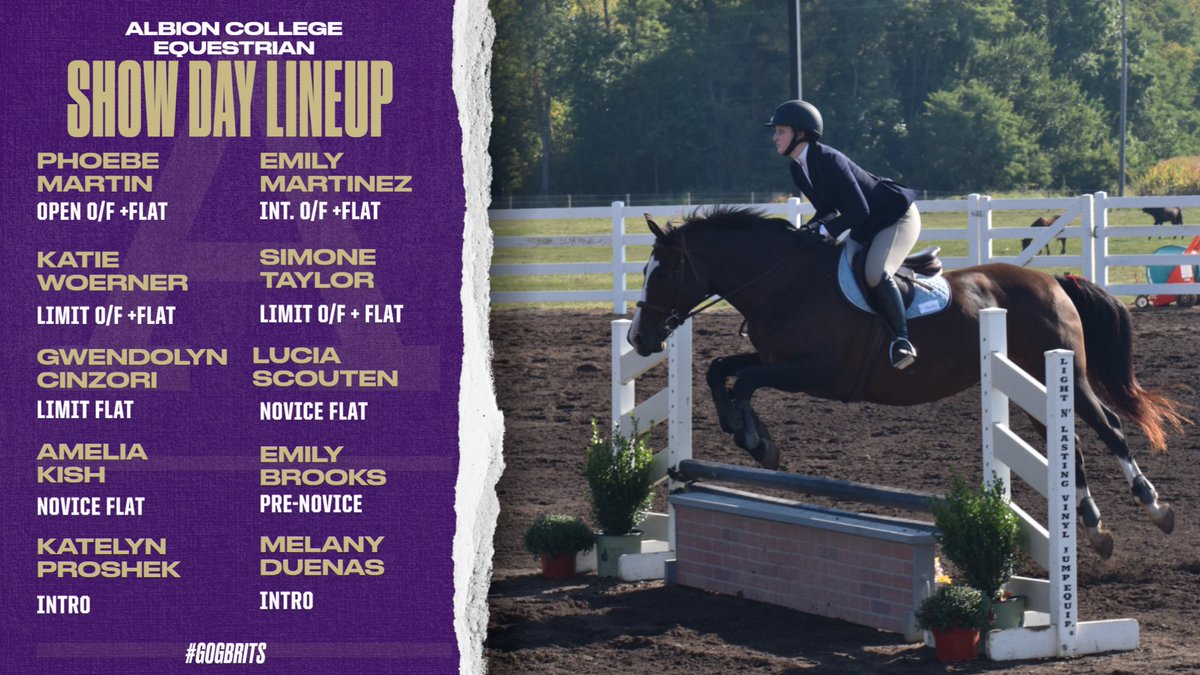 Hunt seat heads to Findlay for a doubleheader this weekend - let’s #GoBrits! 💪💪💪