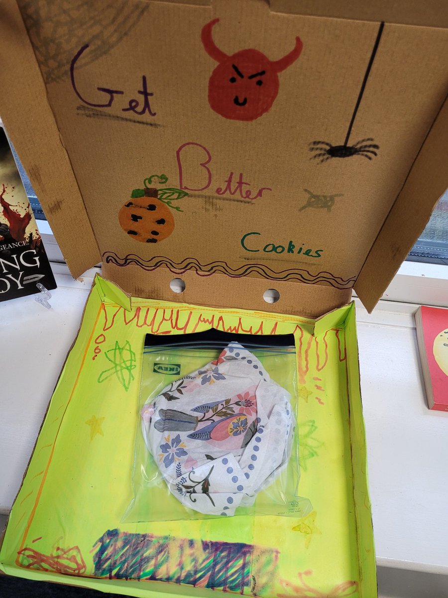 Honestly, I forget sometimes how lovely children can be. I've been sick this week and struggling and this was brought in by a child today. Halloween themed! 🎃