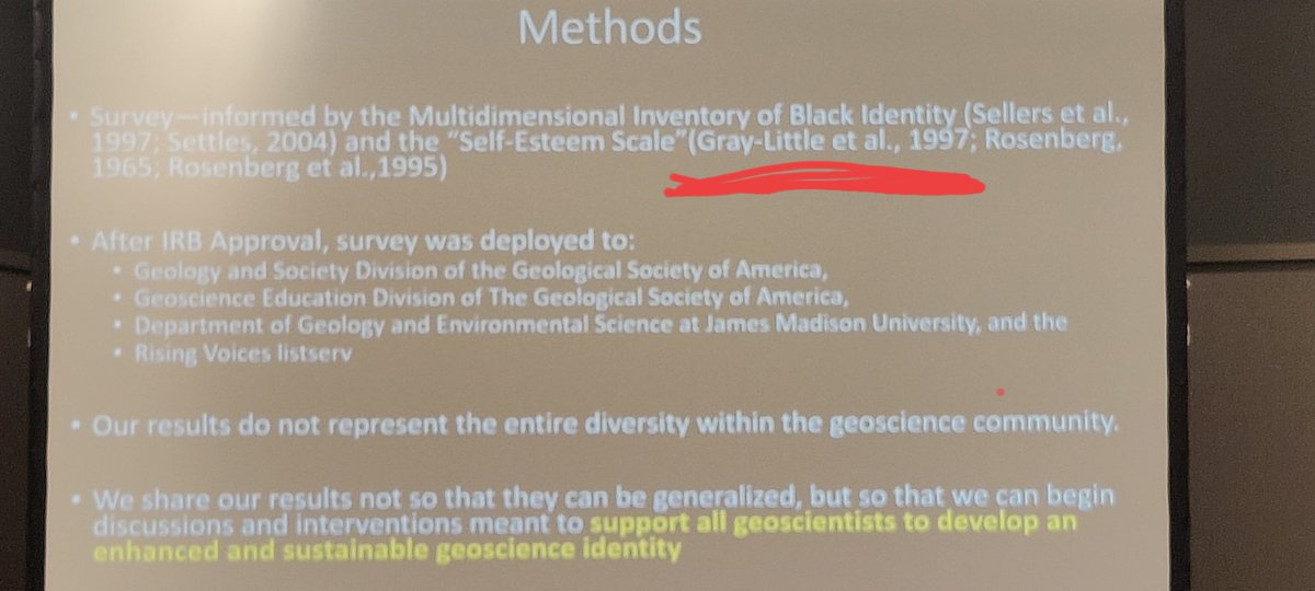 magabritle's tweet image. I never expected to see my momma's clinical psychology research cited at a geosciences conference?! #blackandstem #mymommaisaboss #GSA2023