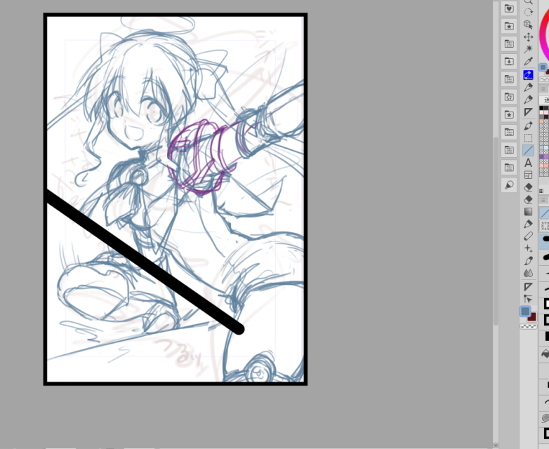 下描きやっていってる!ジブリールアリエスちゃん!!
なお左下不穏 