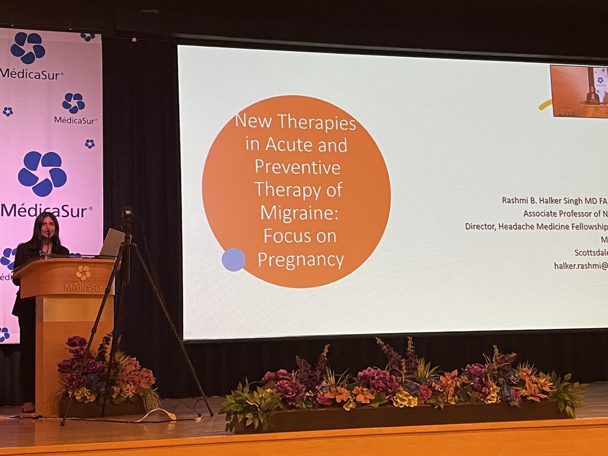 BernardBendokMD's tweet image. Dr. Rashmi Halker Singh presenting on new therapies for migraine. ⁦@MayoClinic⁩ ⁦@medicasur⁩ ⁦@MayoClinicNeuro⁩