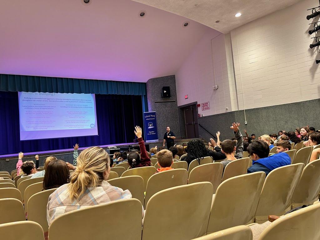 We are excited to have Joe Salamone from Long Island Coalition Against Bullying presenting to our students today. Our students are learning about bullying and being Upstanders!  Together We Are Better!