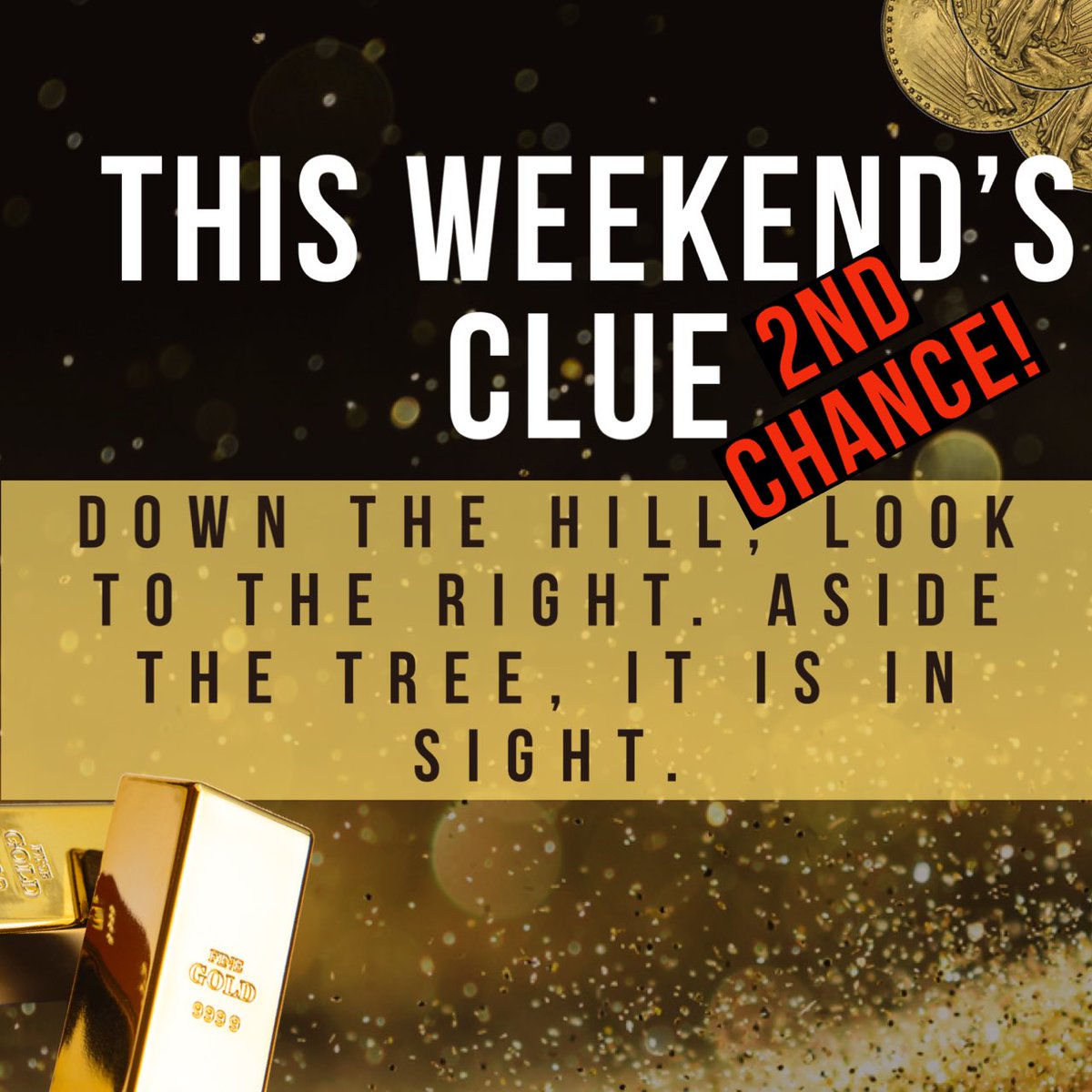 WhiteHawkCC's tweet photo. Second Chance! The Club is Still Out There! Nobody Found it Last Weekend So the Club Has Been Hidden in the Same Spot This Weekend! Good Luck! 

✨The Great Golden Golf Game!✨ 

🔍Follow the Clue…

For complete rules, please visit https://t.co/2GlU6F0HoO. https://t.co/Q2XE8wucxf