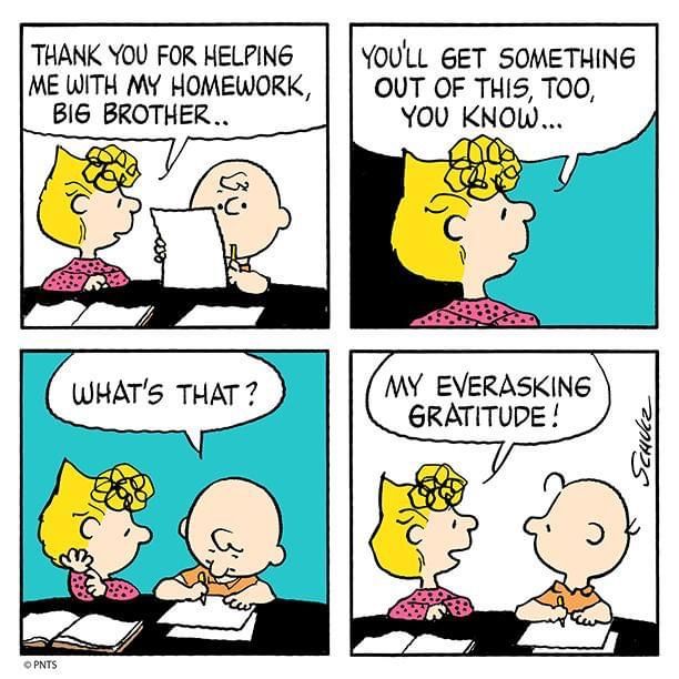 Siblings who help each other >>>>>

#TakeCareOfEachOther #Peanuts