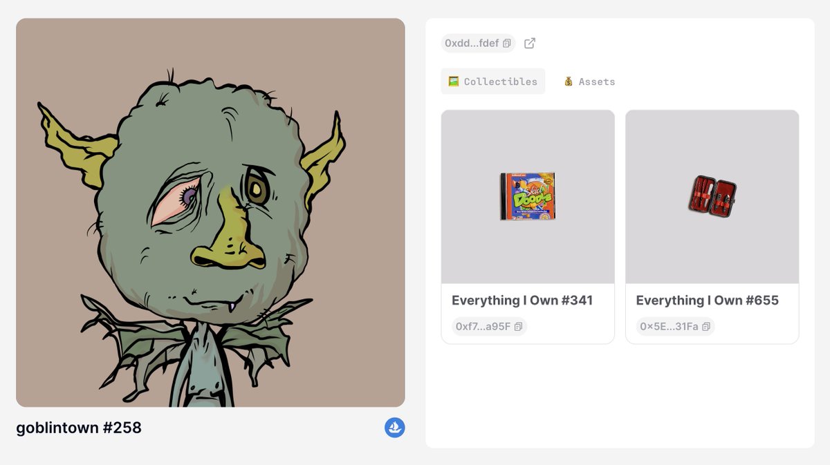 hmm.. what is my <a href="/goblintown/">goblintown</a> up to with <a href="/0xSTARDROP/">stardrop</a> items?

tokenbound.org/assets/ethereu…