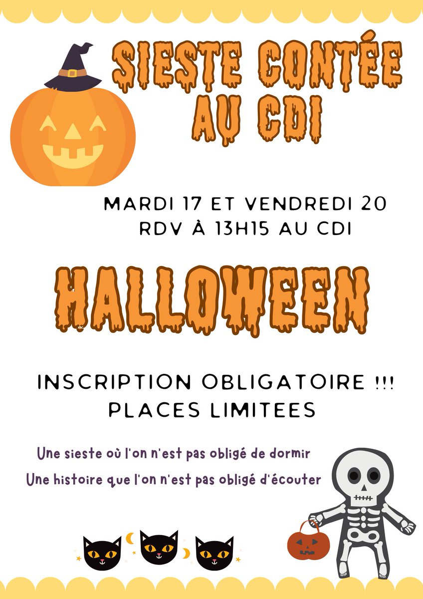 jbn_sa's tweet photo. 2eme sieste contée spéciale Halloween.
#animationlecture #bienetrealecole #goûtdelire #climatscolaire https://t.co/GLsAsjBR8k