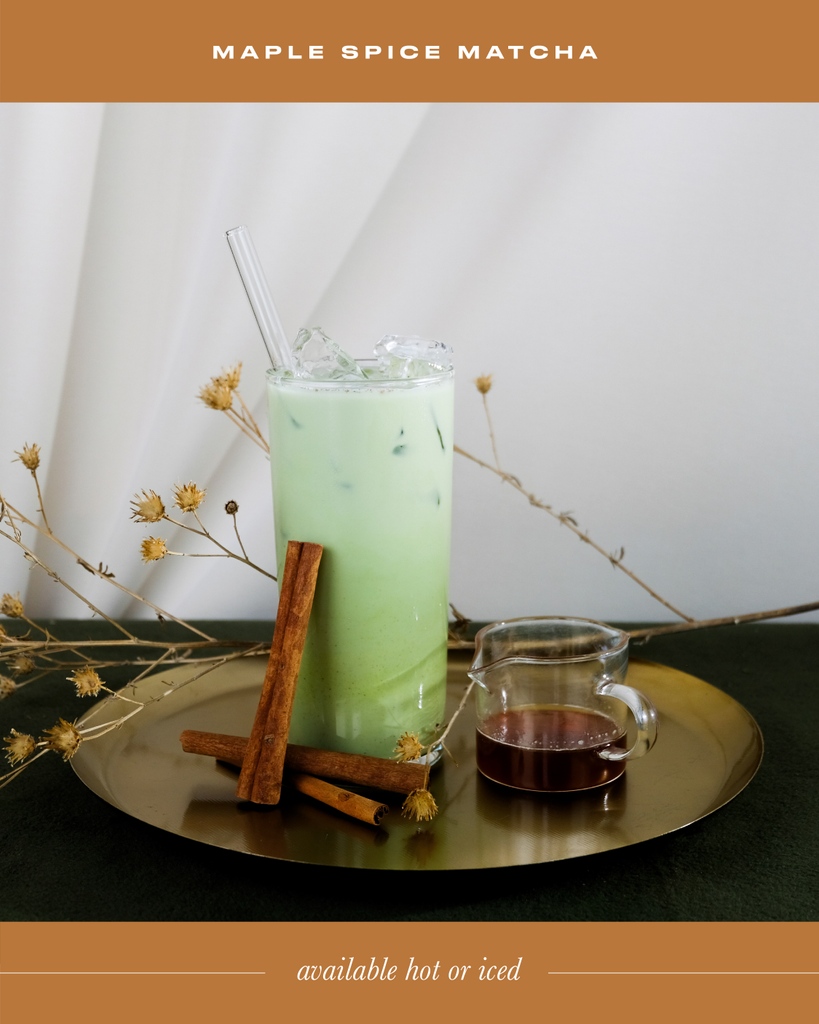 Maple Spice Matcha has been so comforting to drink this Fall.