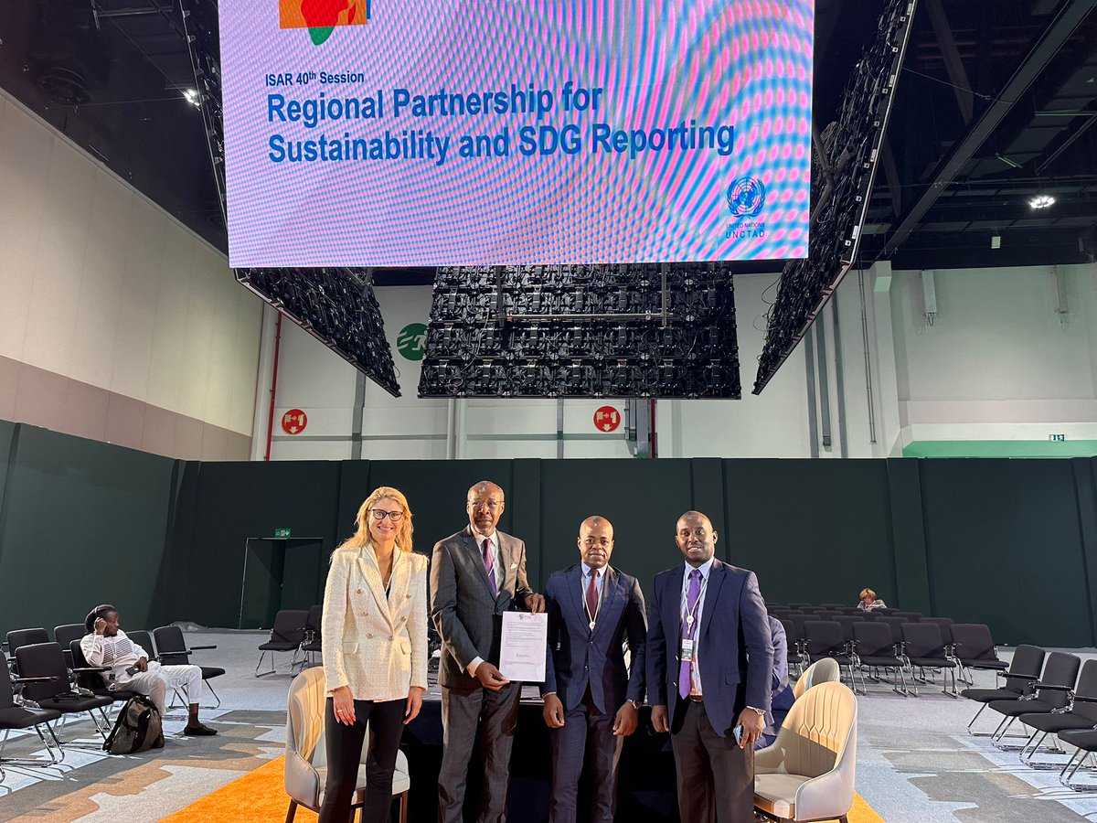 📅 Today, October 20th, the Ministry of Finance of Angola formally signed the letter to join the African Regional Partnership for Sustainability and SDG Reporting (ARP). A significant step towards promoting sustainability 🇦🇴🌍 #WIF2023 <a href="/UNCTAD/">UN Trade and Development</a>
