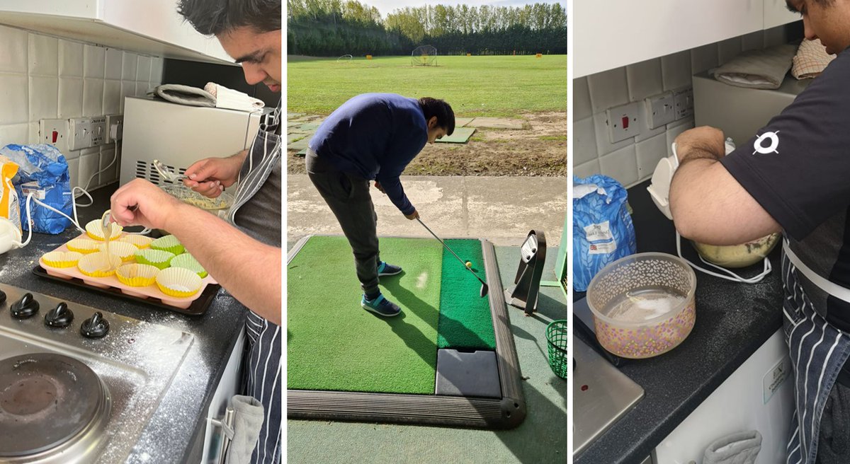 Only day two at Lockstreet and already baking cakes and out playing golf! #TheKentAutisticTrust #KAT #autismawareness #autism #MakeADifference #inthistogether #supportworker #support #autismlife #charity #charityfundraising #baking #golf