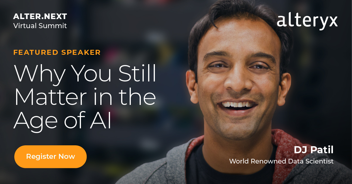 How will new tech like #GenAI impact #DataAndAnalytics and the role of data professionals? Hear direct from the first person to hold the post of U.S. Chief Data Scientist, world-renowned #DataScientist <a href="/dpatil/">dj patil</a>, during #AlterNext Virtual Summit.

Join: ow.ly/BLsL50PTeMw