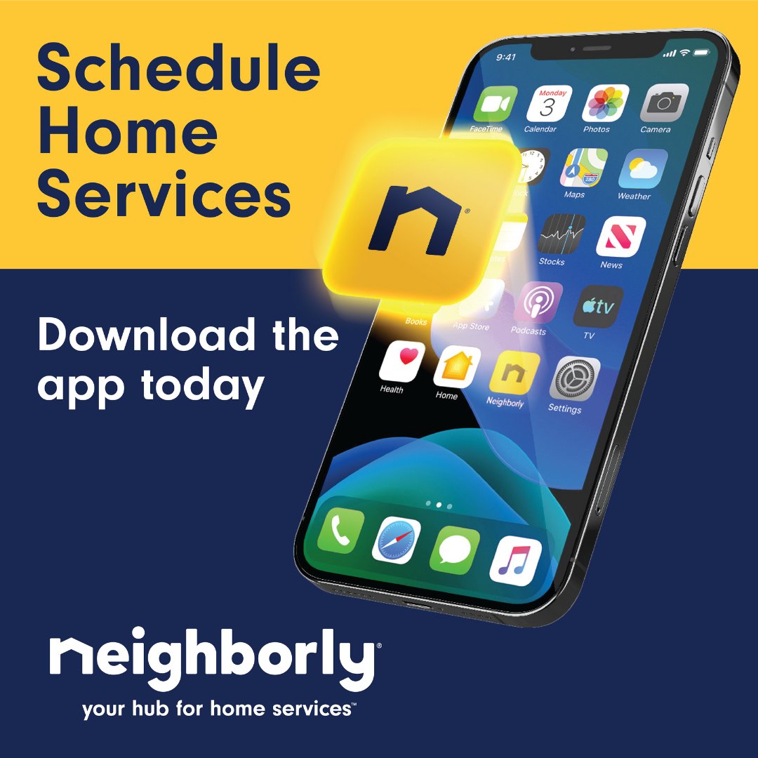 Neighborly's tweet image. Seamless home service scheduling at your fingertips! From repairs to renovations, scheduling home services has never been this convenient.🏠📱

Download the Neighborly app today.

#Neighborly #AppFeature #HomeServices