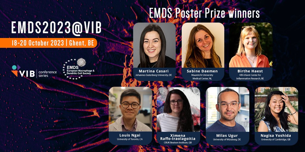 It’s time for the #EMDS2023 Poster prize winners! 🥁 They are: 🏆Martina Casari @uni_mainz_eng 🏆Sabine Daemen @MaastrichtU 🏆Birthe Haest @InflamResCen 🏆Louis Ngai @UofT 🏆Ximena Raffo-Iraolagoitia @CRUK_SI 🏆Milas Ugur @Uni_WUE 🏆Nagisa Yoshida @Cambridge_Uni Congrats!