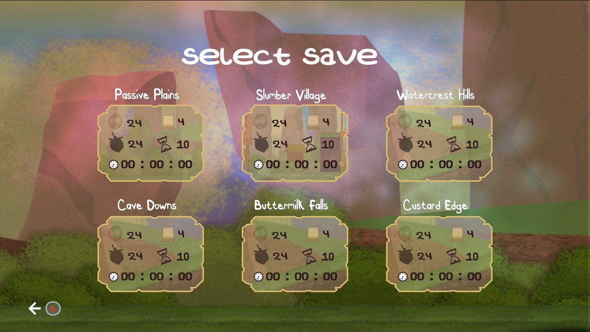 A teaser of in-game footage of our save select screen in action coming soon! But for now, enjoy this mock-up that was recently implemented in the game

#indieGameDev #indieGame #gameassets #gamedev