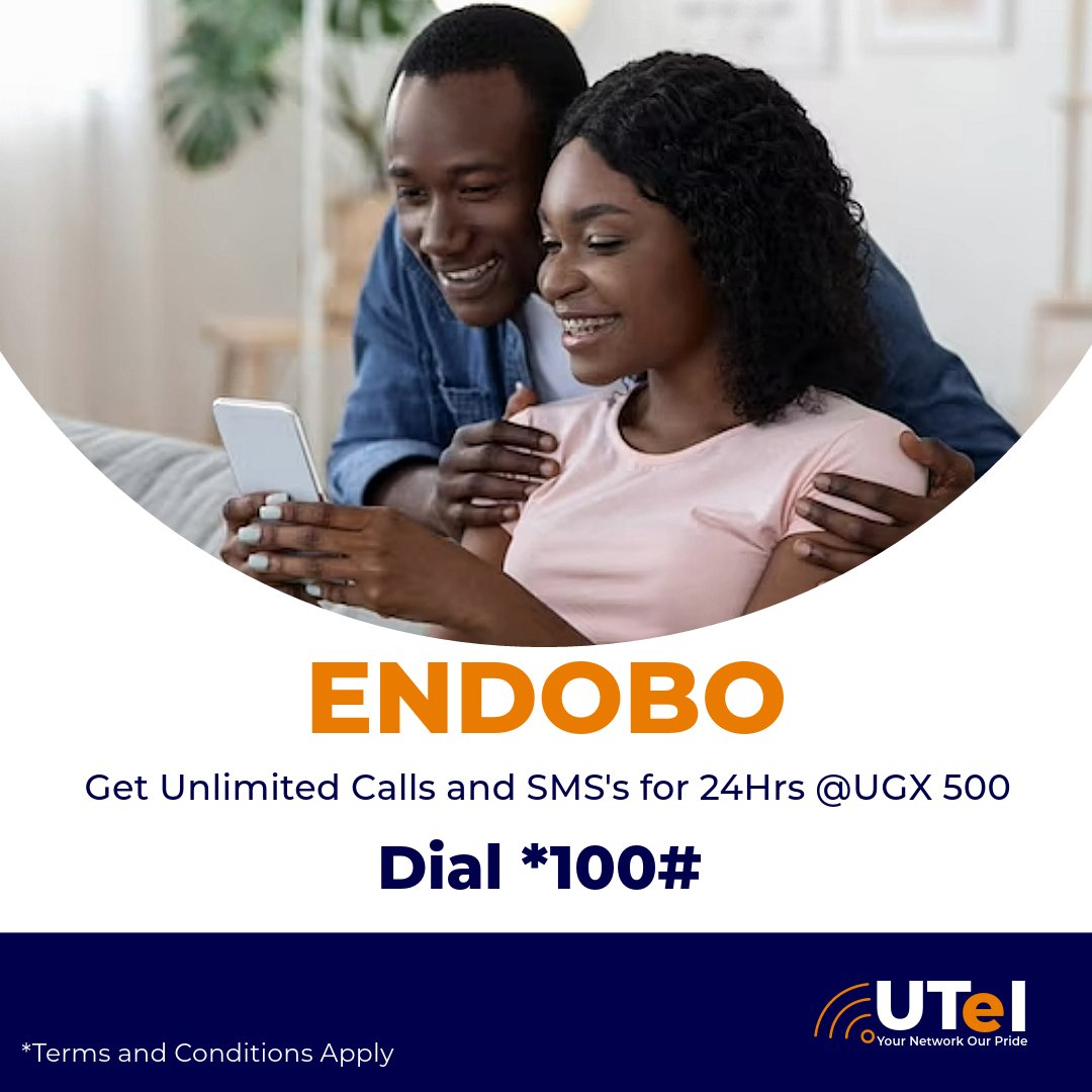 Utcl_ug's tweet photo. Where is the plot! Activate #Endobo and enjoy a 24 hours Catch up with family and friends this weekend at @UGX 500. Dial *100*1# to activate now. 
#MakeEveryDayCount #NewDawn #UTel https://t.co/oSlUDotI1x