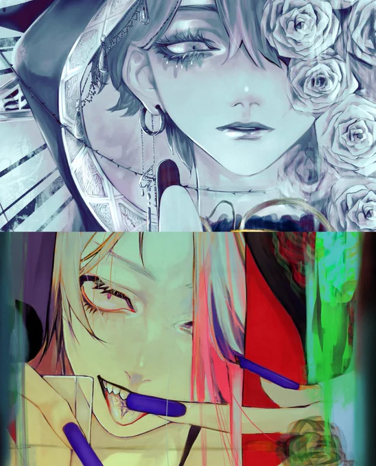 #IYN Gallery IYN様による『 死神と薔薇vol.2 』展に2点参加しております。  会期:2023年10月27日～11月5日 会場:Creation Cafe IYN 営業時間:11時〜18時  