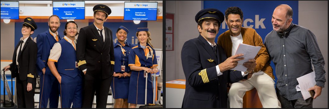 LunePresse's tweet image. Début de tournage (en public) de la 1ère sitcom co-réalisée et produite par @DebbouzeJamel pour @canalplus : #Terminal (12x26'), raconte le quotidien de l’équipage le + drôle et le + incompétent de toute l’aviation française. Avec #RamzyBedia. Prod : Kissman Prod. et @QUADprod