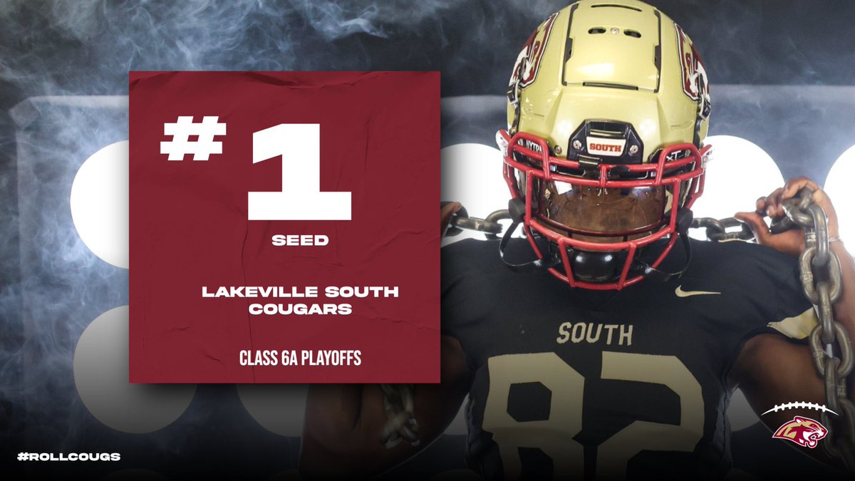 The Cougars earned the Section 3AAAAAA #1 Seed for the Class 6A playoffs. The first-round game is Friday, October 27th at Lakeville South High School. The complete bracket will be announced live by <a href="/rshaver11/">Randy Shaver</a> on <a href="/kare11/">KARE 11</a> YouTube channel at 10 AM today.