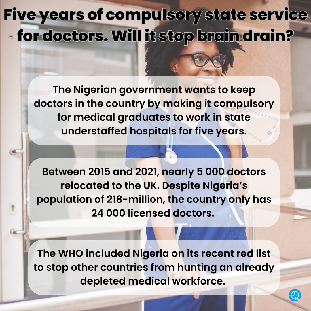 Bhekisisa_MG's tweet image. This country’s plan to fight brain drain — 5 years of #commserve for medical graduates. @GdnDevelopment reports. bhekisisa.org/features/2023-…