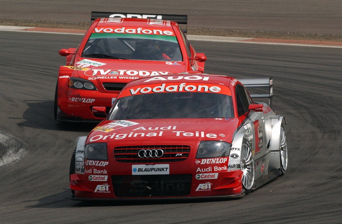 GoodwoodRRC's tweet photo. It's amazing that these #Audi DTM cars are loosely based on road cars, with more wings and diffusers than most #F1 cars! Which one is the most iconic though, the A4 DTM or the TT DTM? 🤔 #DTM #TouringCars https://t.co/GEgOUJZB95