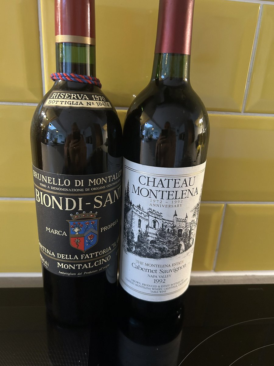 geeivers's tweet image. Looking forward to sampling these tonight @ChMontelena #napa #biondisanti