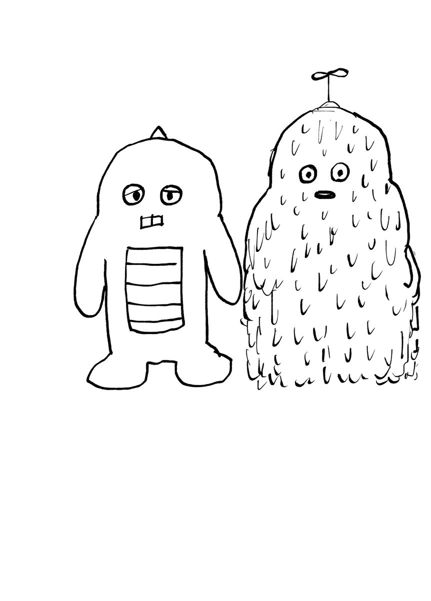 うろ覚えお絵描き選手権
ガチャピん&むっく 
(リプ欄にアンケート) 