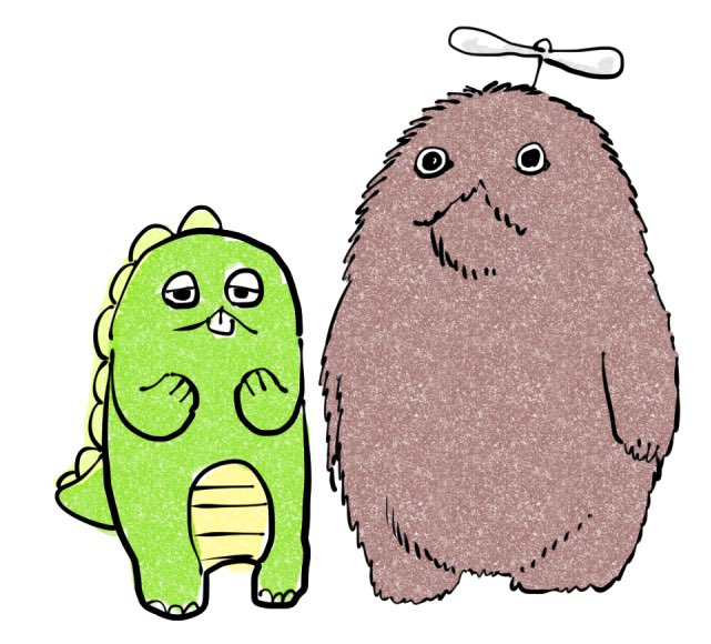 うろ覚えお絵描き選手権
ガチャピん&むっく 
(リプ欄にアンケート) 