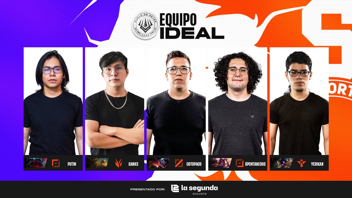 EQUIPO IDEAL🤩| GRAN FINAL👏

De la mano de <a href="/L2_LaSegunda/">La Segunda Seguros</a>, les presentamos al equipo ideal del #DueloDeReyes🏆 

EL NUEVO REY DE LATAM👑<a href="/SaprissaEsports/">Saprissa Esports</a>🟣