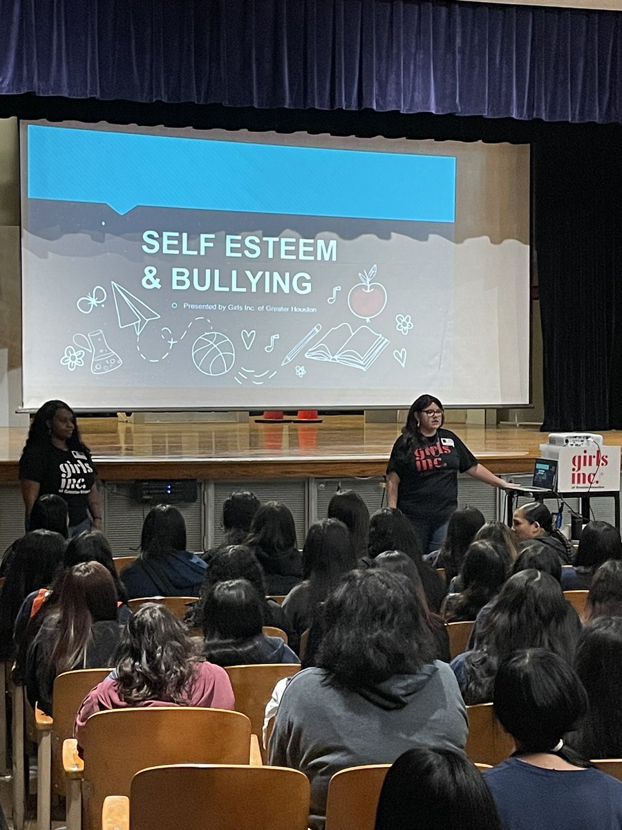 @Fonville_MS girls are receiving a presentation on Self Esteem and Bullying! #wearefonville #girlsinc @girlsinchouston