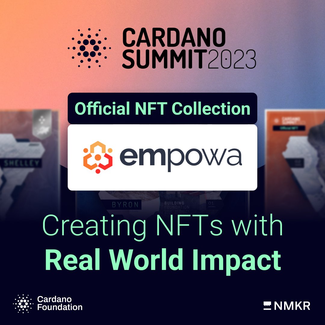 Cardano_CF's tweet photo. 🎊The official Cardano Summit NFT Collection will be delivered by.....

Empowa!

👏We are very excited to announce that @empowa_io will create the Summit NFTs for the theme Blockchain for Social Impact.

Stay tuned for more updates coming soon!
#NFT #CardanoSummit2023 https://t.co/2i3B0nf4hf