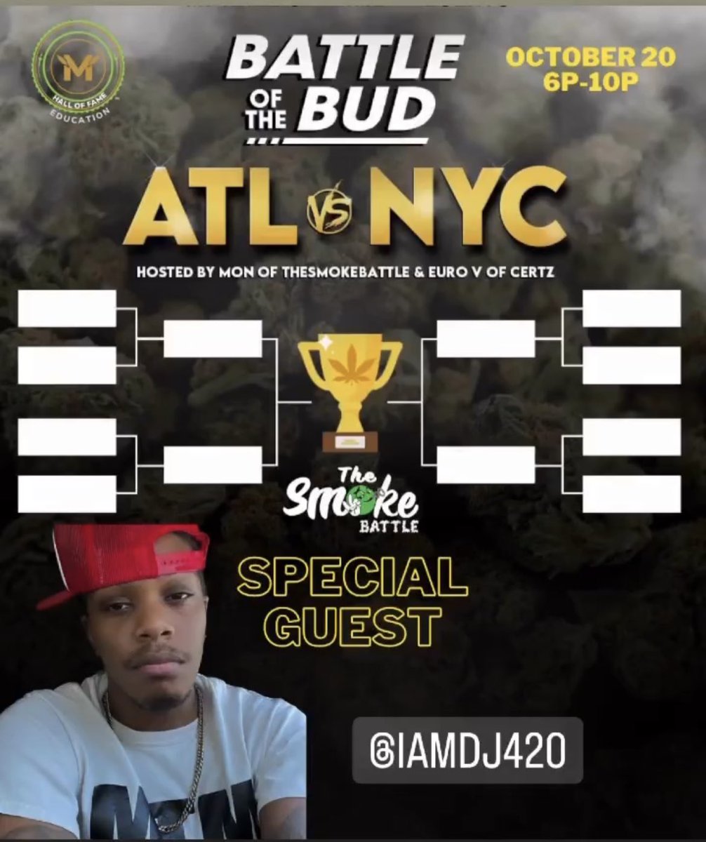 iamdj420's tweet photo. Today Is The Day #BattleOfTheBud #ATLvsNYC I’m Your Official DJ #LetsGetHigh #MrHighDemand https://t.co/3oiMvW3RsL