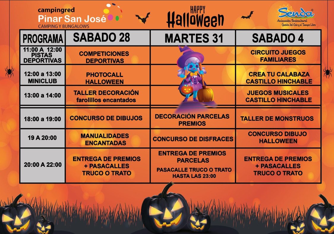 Programa de actividades para Halloween!! Para disfrutar nuestros pequeños y también sus padres viéndolos felices.
