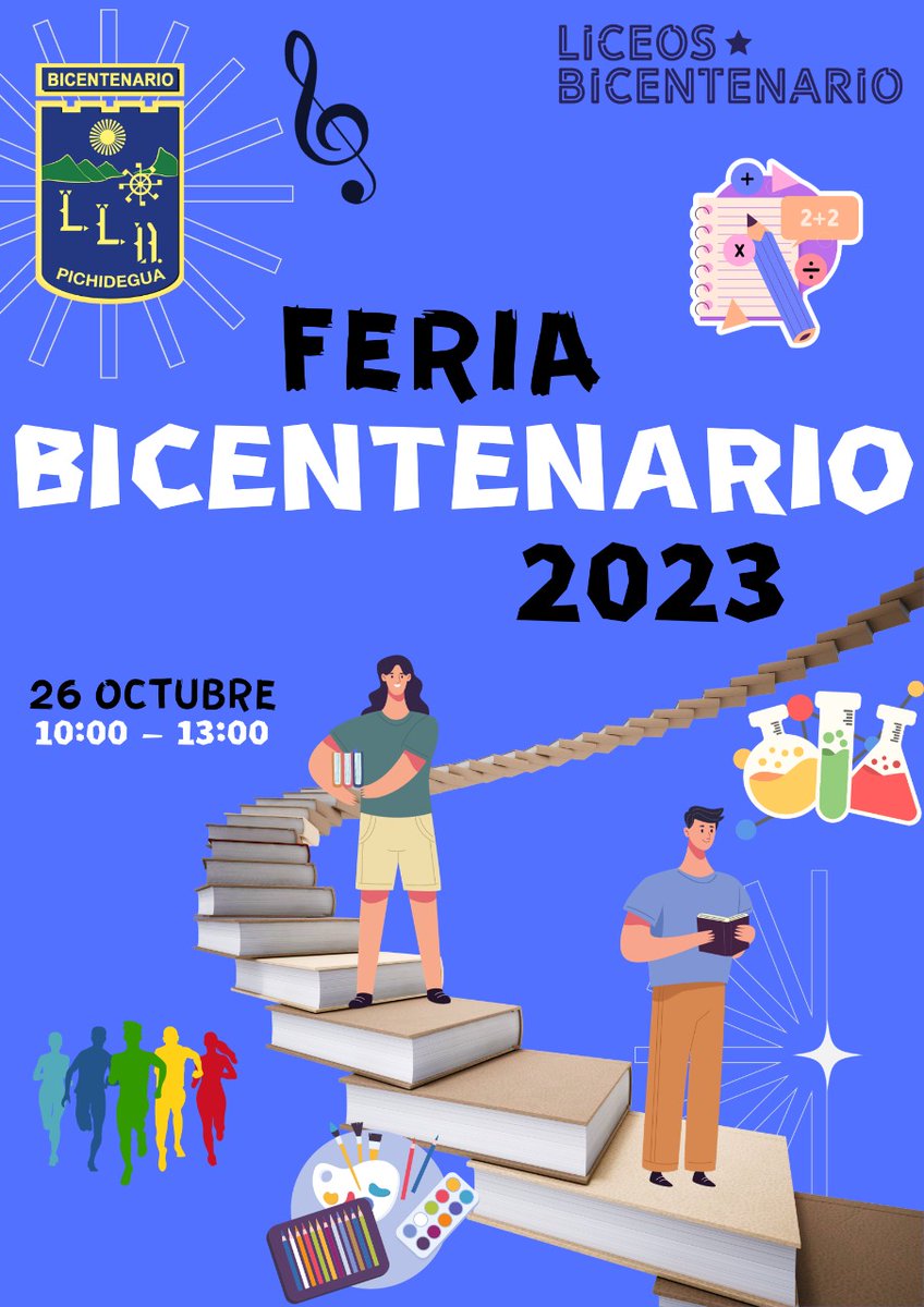 liceolat's tweet photo. ��¡Feria Bicentenario 2023 en el Liceo Bicentenario Latinoamericano de Pichidegua!🎉 Este jueves 26 de octubre, de 10:00 a 13:00hrs. ¡Momentos enriquecedores e inspiradores te esperan!👨‍🏫 ¡Escuelas, apoderados, todos invitados! No te lo pierdas.✨ #FeriaBicentenario #Pichidegua https://t.co/2AvPDMlzEn